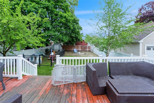 view of wooden terrace