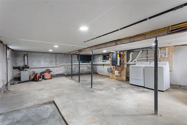 208 W Alhambra Ave, Lindenhurst, NY 11757 - unfinished below grade area with washing machine and dryer
