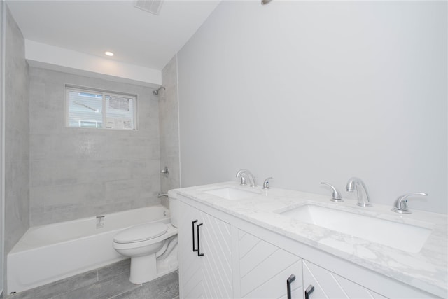 31 Cunard Ave, Staten Island, NY 10304 - full bath with toilet, bathtub / shower combination, and double vanity