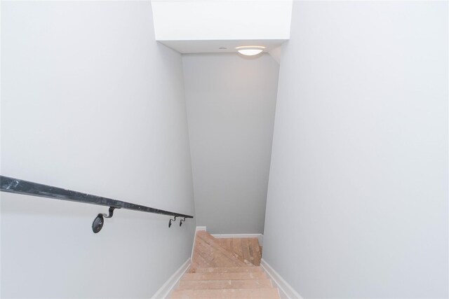 31 Cunard Ave, Staten Island, NY 10304 - staircase with wood finished floors and baseboards