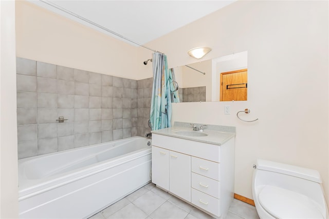 24 Babbling Brook Ln, Cold Spring, NY 10516 - full bath with tile patterned flooring, toilet, shower / tub combo, and vanity