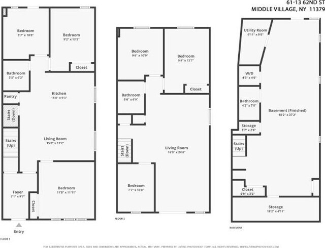 61-13 62nd St, Middle Village, NY 11379 - room layout