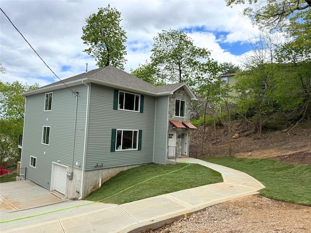 43 Cunard Ave, Staten Island, NY 10304 - view of home's exterior featuring a yard and roof with shingles