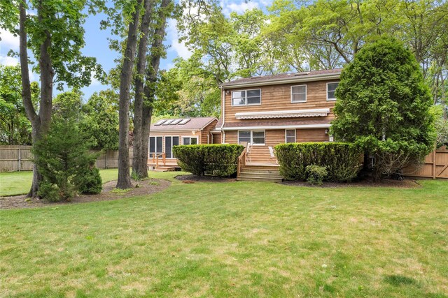 60 Hagerman Ave, East Patchogue, NY 11772 - rear view of house featuring a deck