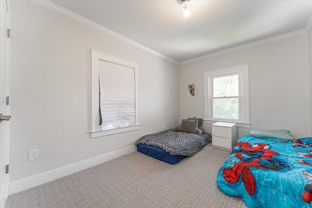 1064 Highland Pl, Woodmere, NY 11598 - carpeted bedroom featuring ornamental molding and baseboards