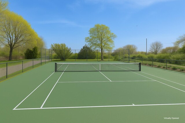 46 Tuthill Point Rd, East Moriches, NY 11940 - view of tennis court with fence and community basketball court