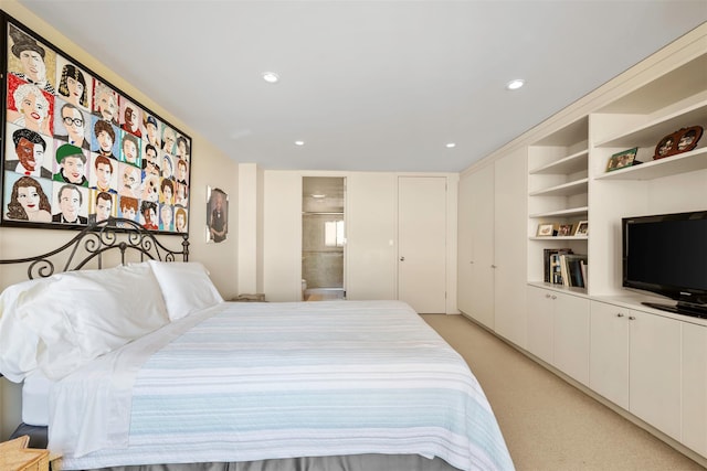 270-10 Grand Central Pkwy Unit 11V, Floral Park, NY 11005 - bedroom with recessed lighting and light carpet