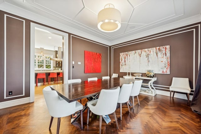 4 Warton Pl, Garden City, NY 11530 - dining area with ornamental molding and baseboards
