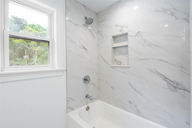 381 Wading River Rd, Manorville, NY 11949 - full bathroom featuring tub / shower combination