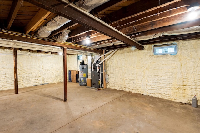 381 Wading River Rd, Manorville, NY 11949 - basement with gas water heater and heating unit