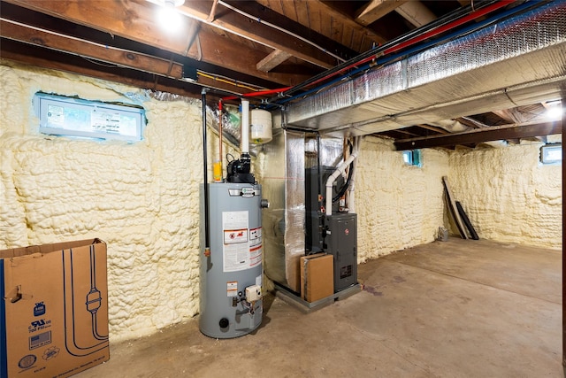 381 Wading River Rd, Manorville, NY 11949 - below grade area featuring water heater and heating unit