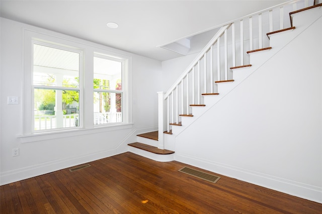 8 S Maple Ave, Millerton, NY 12546 - stairs featuring baseboards and hardwood / wood-style floors