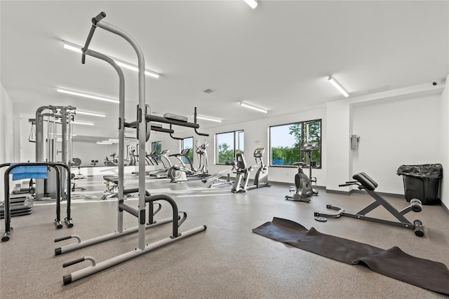 view of gym