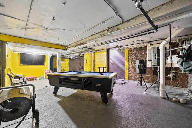 playroom with billiards