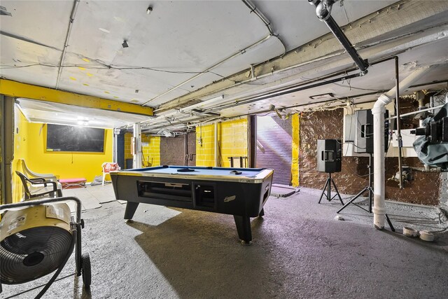 playroom with billiards