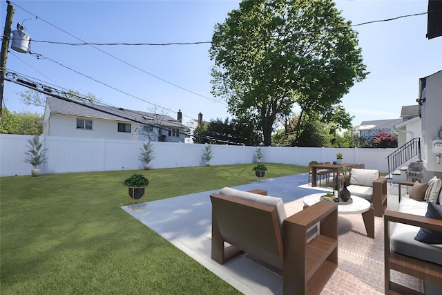 929 Jewel Dr, North Woodmere, NY 11581 - view of patio featuring an outdoor hangout area