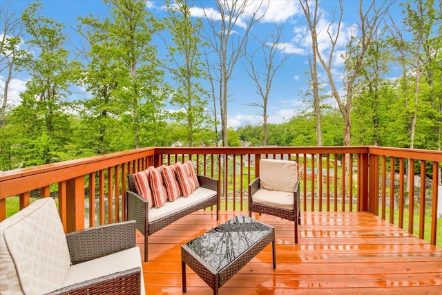26 Kyleigh Way, Middletown, NY 10940 - wooden terrace featuring outdoor lounge area