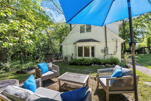 51/2 Locust Ave, Stony Brook, NY 11790 - rear view of house with an outdoor living space