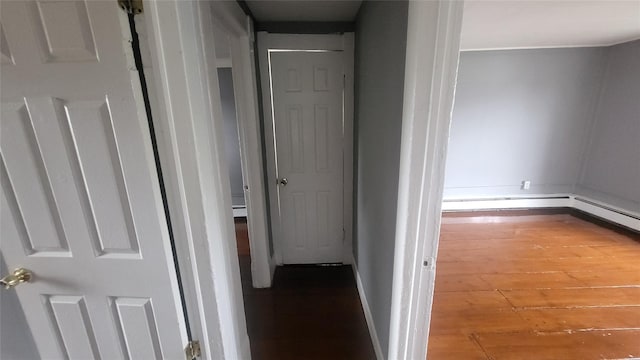 164 Thompson St, Poughkeepsie, NY 12601 - hallway featuring hardwood / wood-style flooring and baseboards