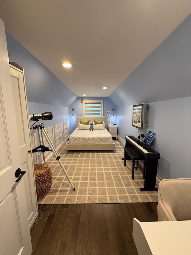 1821 Tenbroeck Ave, Bronx, NY 10461 - bedroom with wood finished floors, lofted ceiling, and baseboards