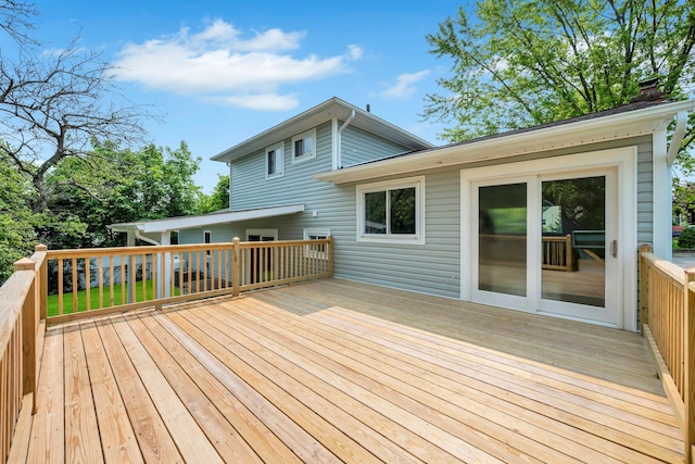 48 Hillside Ave, Patchogue, NY 11772 - view of wooden deck