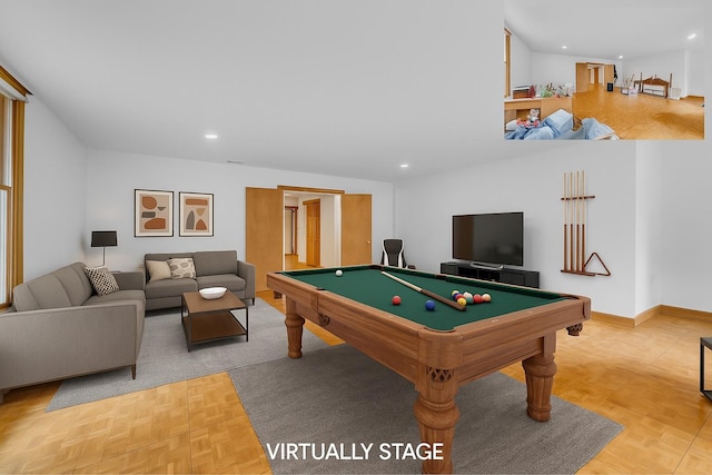 3893 Rte 82, Millbrook, NY 12545 - recreation room with billiards and recessed lighting