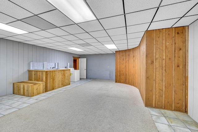 3893 Rte 82, Millbrook, NY 12545 - bar featuring wooden walls, carpet floors, and a paneled ceiling