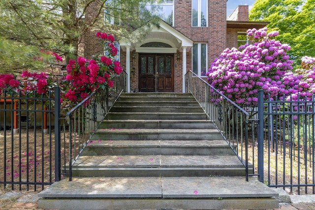 3893 Rte 82, Millbrook, NY 12545 - doorway to property featuring brick siding and french doors