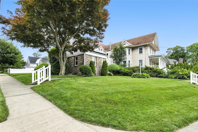 287 Harrison Ave, Harrison, NY 10528 - view of front of home with stone siding