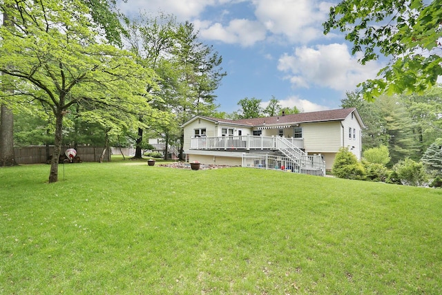 29 Park Ter, Valley Cottage, NY 10989 - back of property featuring a wooden deck and stairway