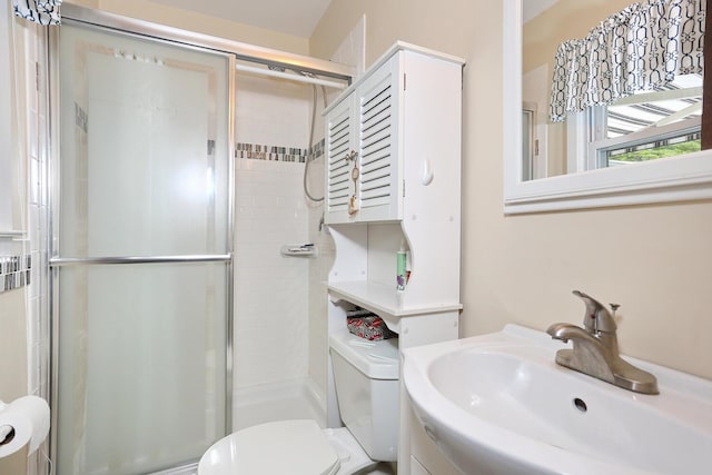 29 Park Ter, Valley Cottage, NY 10989 - bathroom with a sink, toilet, and a stall shower