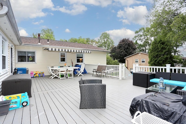 29 Park Ter, Valley Cottage, NY 10989 - wooden terrace featuring outdoor dining area