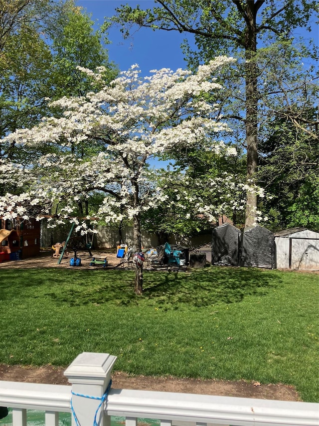 29 Park Ter, Valley Cottage, NY 10989 - view of yard with a shed and a playground