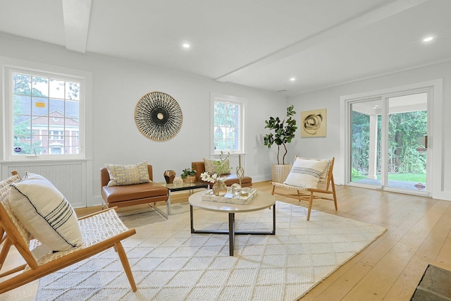 92 Glenwood Ave, New Rochelle, NY 10801 - living area with hardwood / wood-style flooring and recessed lighting