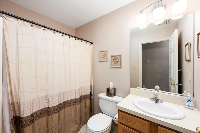 84 Autumn Dr, Poughkeepsie, NY 12603 - bathroom featuring toilet, vanity, and curtained shower
