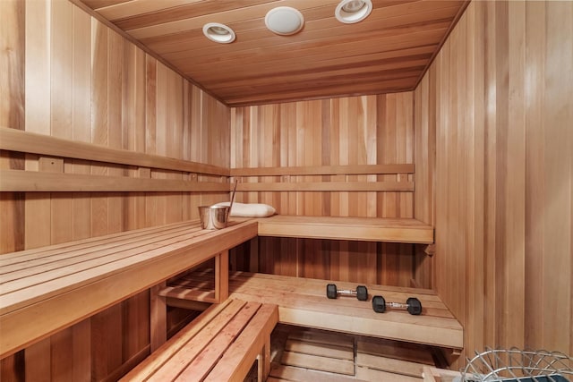7 Ridgeview Cir, Armonk, NY 10504 - sauna / steam room with wood walls and wood ceiling