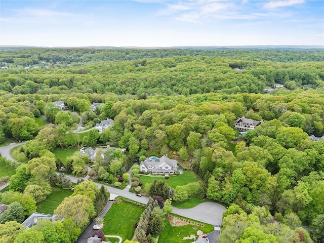 7 Ridgeview Cir, Armonk, NY 10504 - bird's eye view of a heavily wooded area