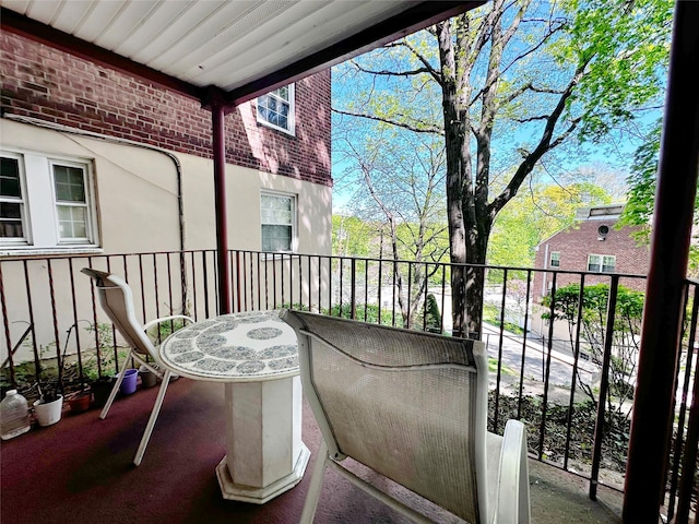 view of balcony
