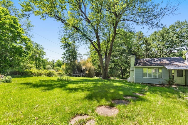 21 Wagon Ln, Brewster, NY 10509 - view of grassy yard with a trampoline