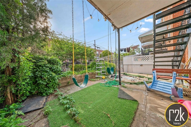 32-24 75th St, Jackson Heights, NY 11370 - view of yard featuring stairs
