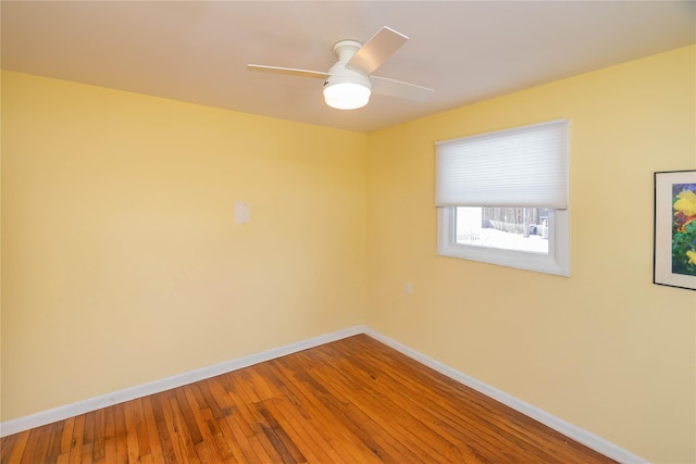 129 Boardman Rd, Poughkeepsie, NY 12603 - spare room with baseboards, wood-type flooring, and a ceiling fan