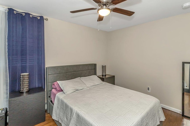 51 Andrews Ave, Wyandanch, NY 11798 - bedroom featuring wood finished floors and a ceiling fan