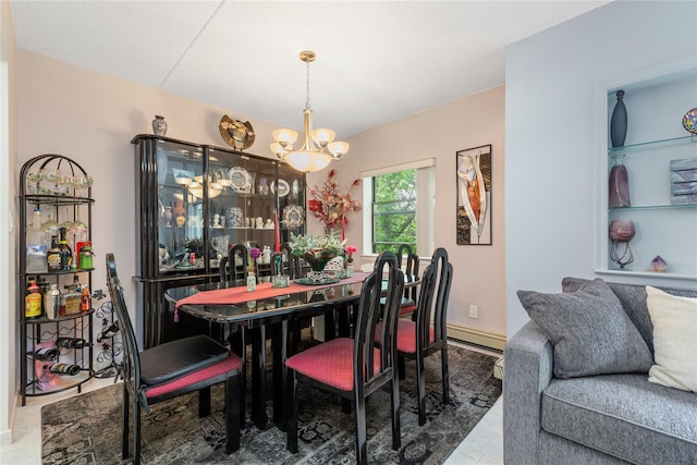 71-28 Sutton Pl Unit 3, Flushing, NY 11365 - dining space featuring a chandelier and tile patterned floors