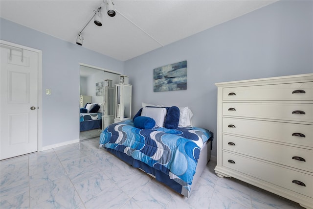 71-28 Sutton Pl Unit 3, Flushing, NY 11365 - bedroom featuring light marble finish flooring and baseboards