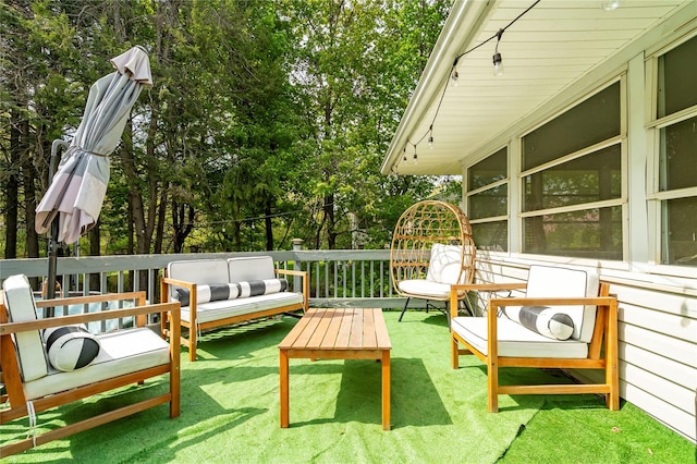 63 Wright Blvd, Hopewell Junction, NY 12533 - deck featuring an outdoor living space