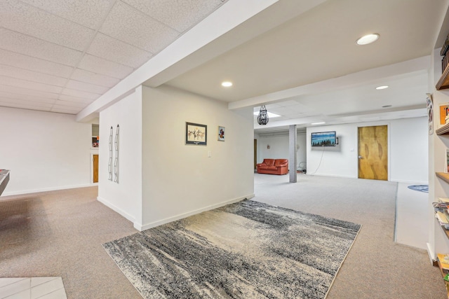1 Deforest Ct, West Nyack, NY 10994 - finished below grade area featuring carpet, recessed lighting, and baseboards