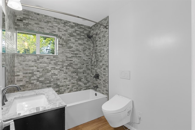 2 Mountain View Pl N, New Paltz, NY 12561 - full bathroom featuring shower / washtub combination, toilet, vanity, and wood finished floors