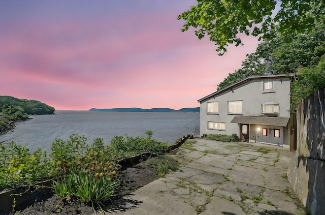 1 Battery Pl, Croton-On-Hudson, NY 10520 - patio terrace at dusk with a water view and a patio