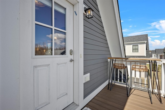 6 Livingston St, Red Hook, NY 12571 - doorway to property featuring a balcony