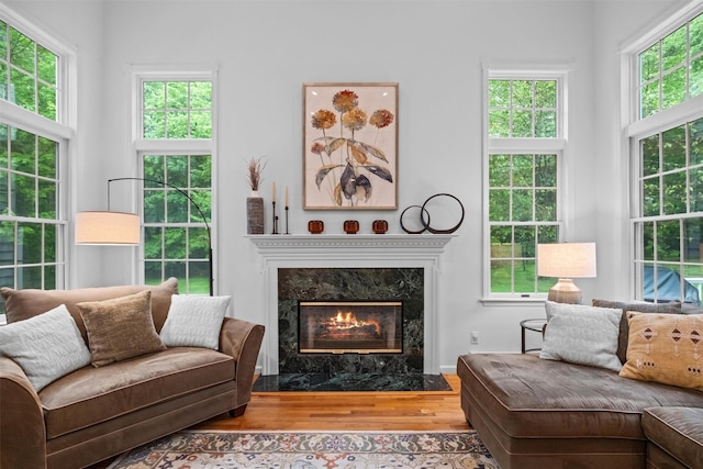 56 Londonderry Ln, Somers, NY 10589 - living room with wood finished floors, healthy amount of natural light, and a high end fireplace